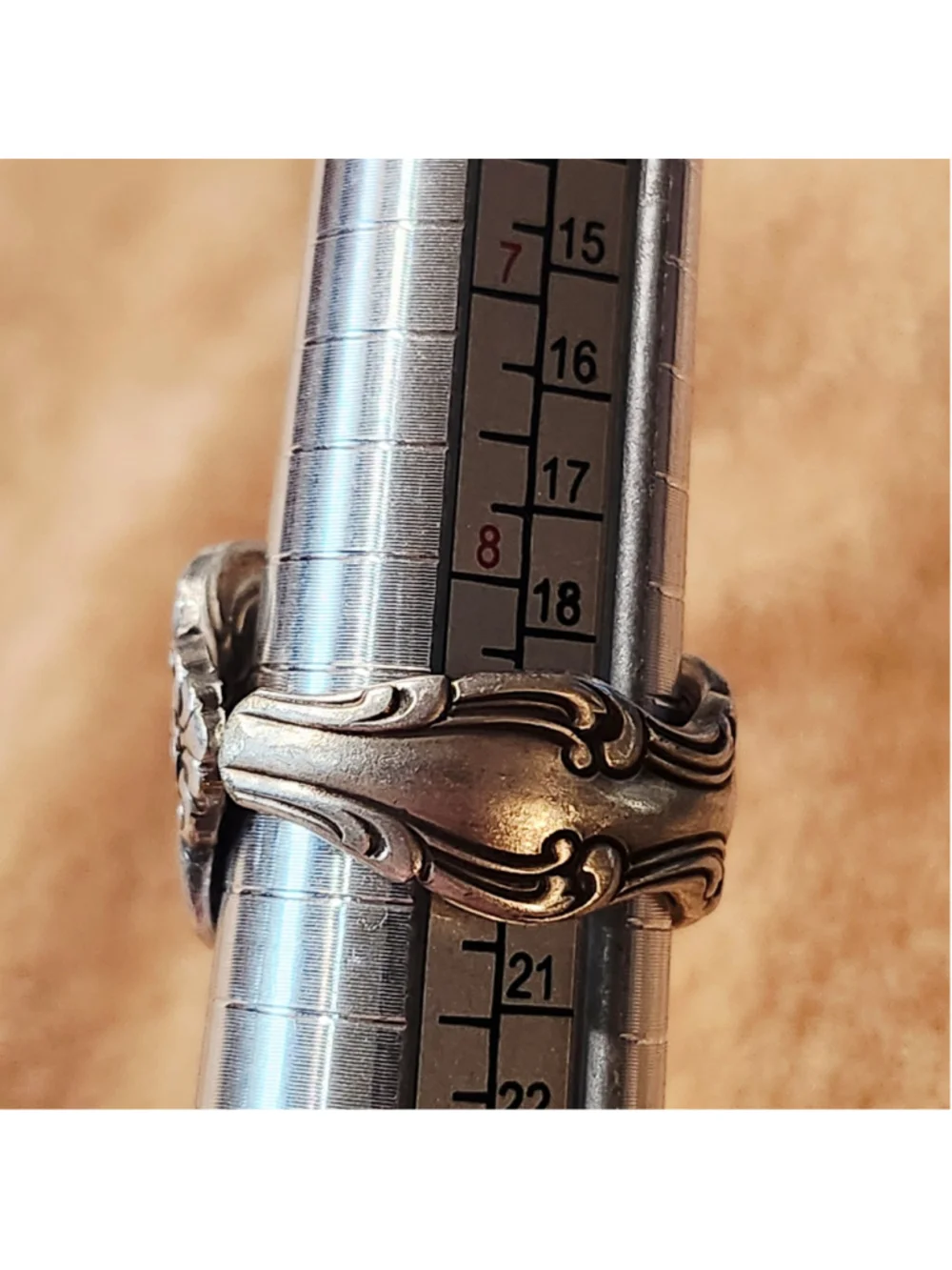 Vintage Spoon Ring size 8.5 handmade